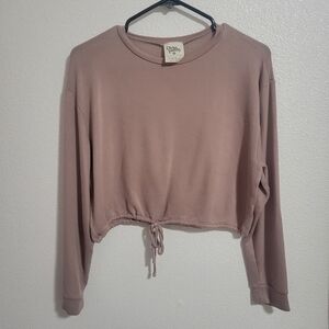Dirtee Laundry cropped boxy top blush color size medium